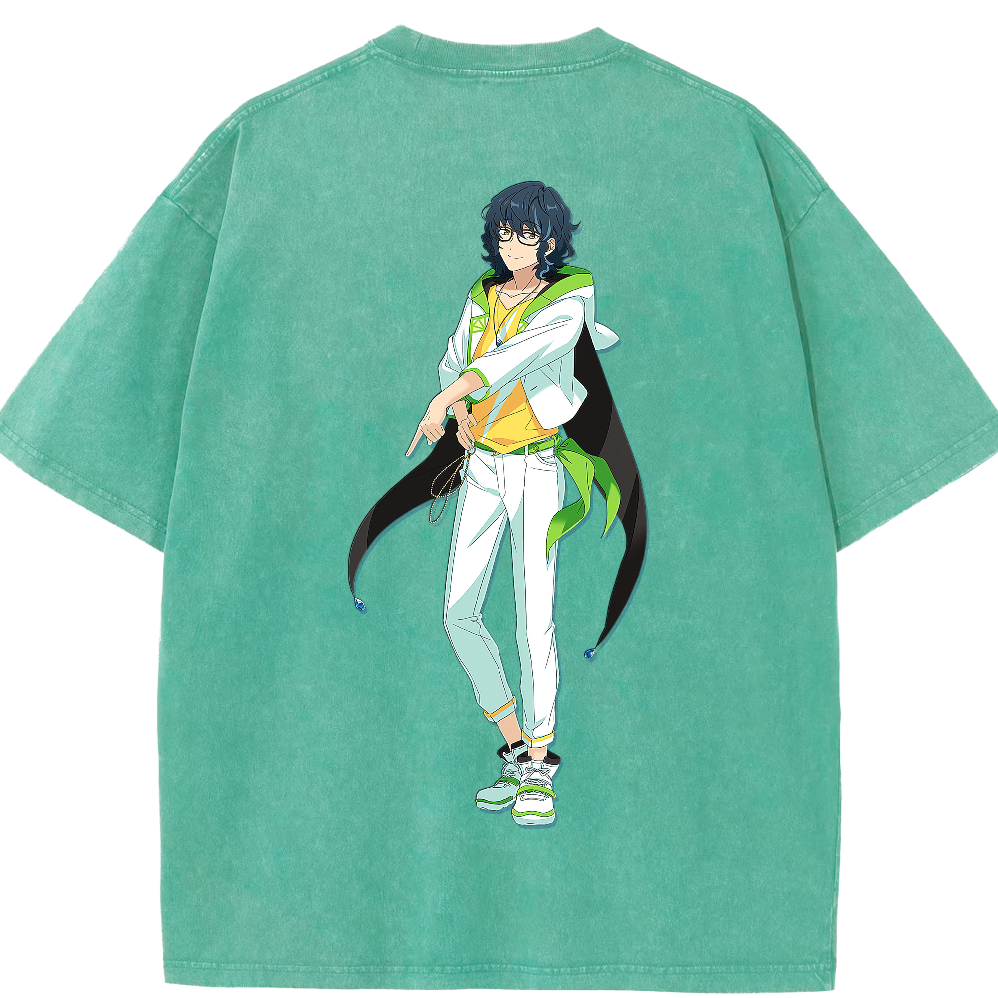 （画像用） あんさんぶるスターズ! Ensemble Stars 綿100% ヴィンテージ風 半袖Tシャツ（背面プリント）